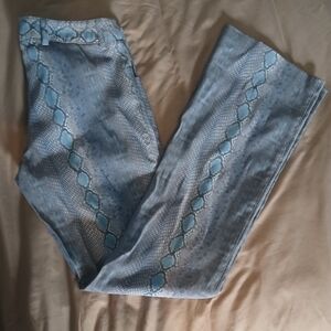 Vtg Laundry by Shelli Segal snakeskin print pants